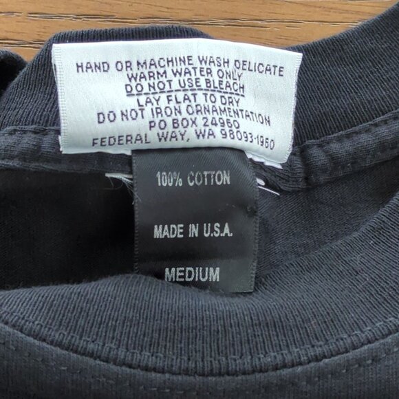 CHRISTINE‎ ALEXANDER short sleeve black gold Rhinestone Houston Tshirt Tee M - Picture 9 of 10